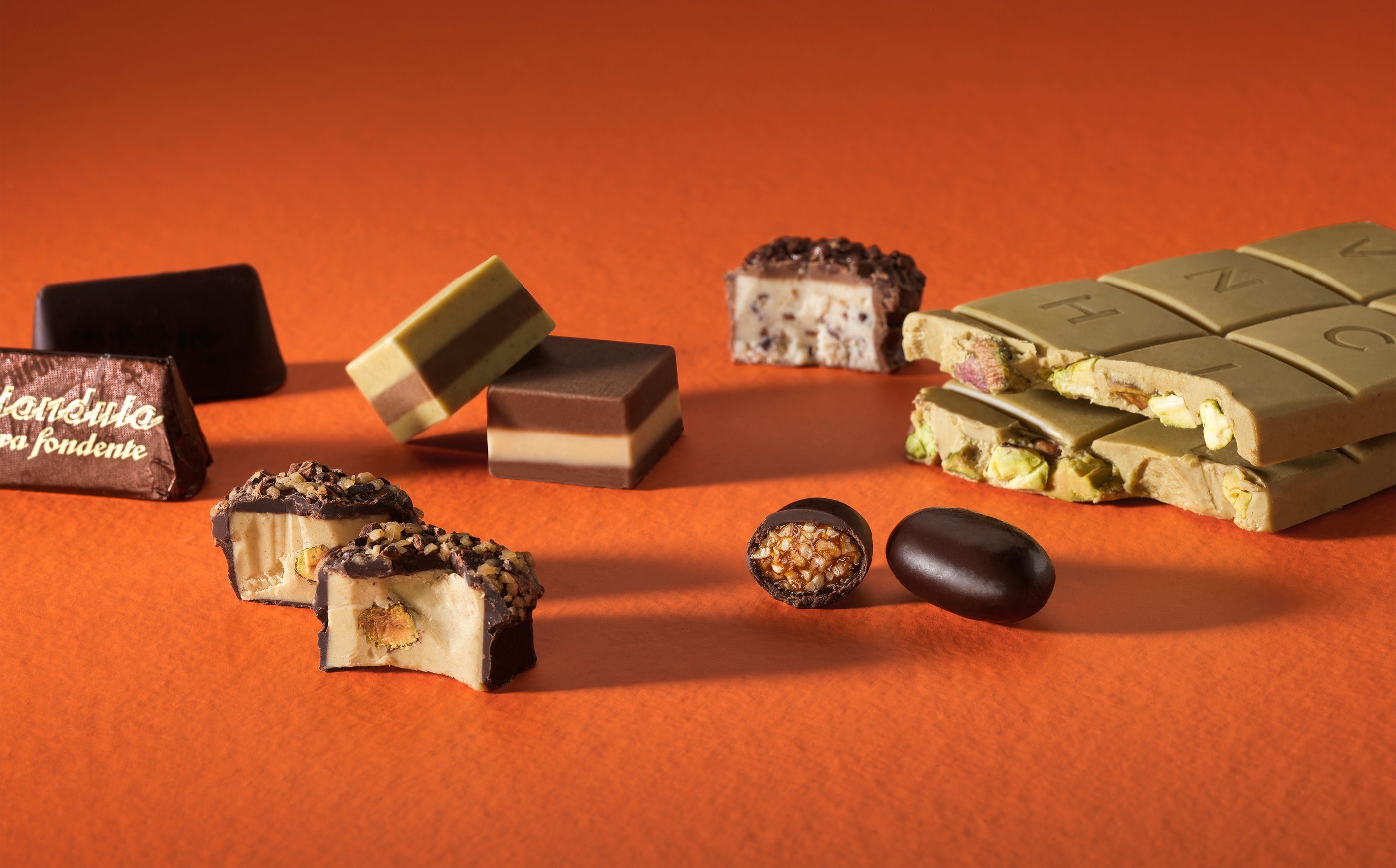 Assorted Venchi Italian chocolates and gift packaging
