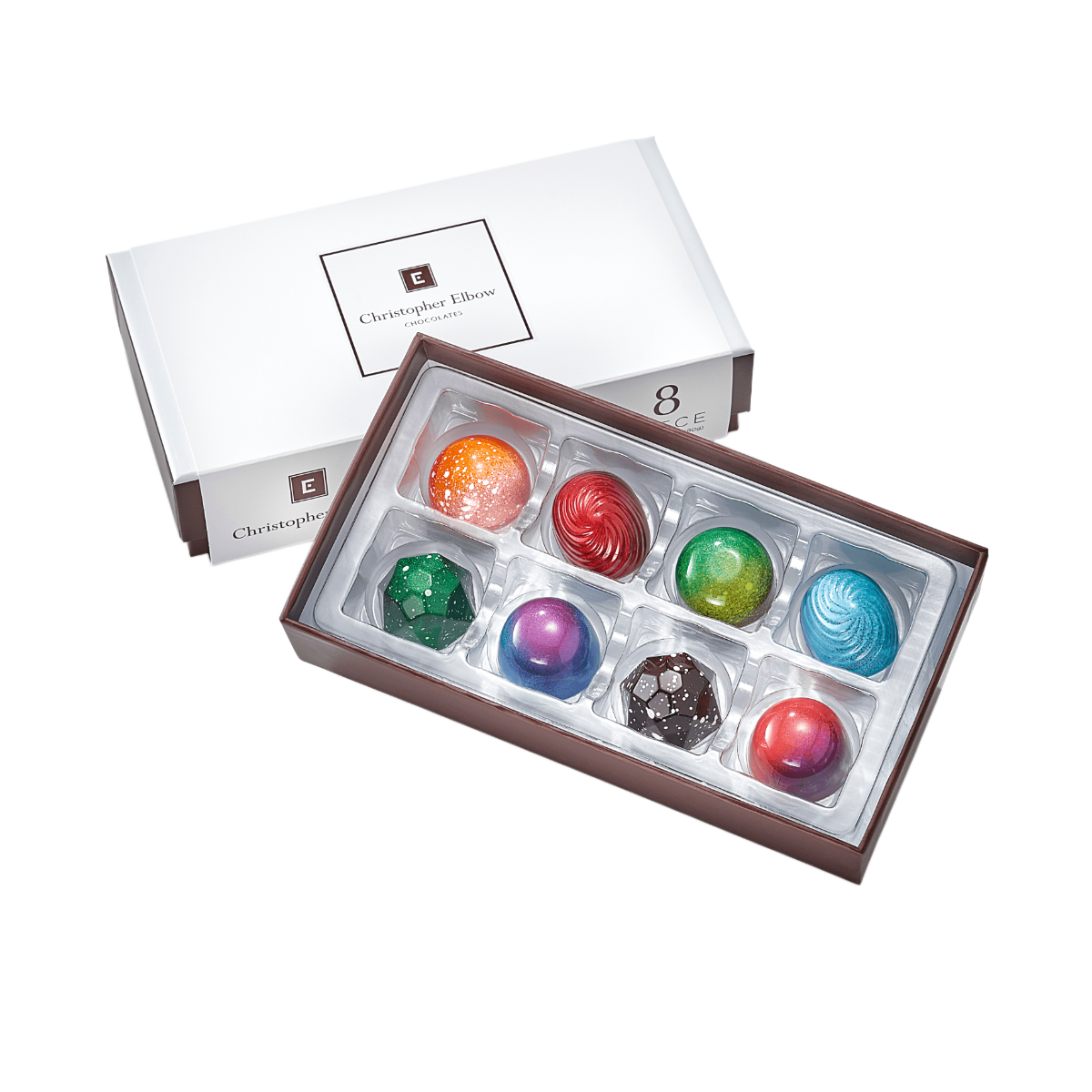 Christopher Elbow 8-piece chocolate assortment with gift box