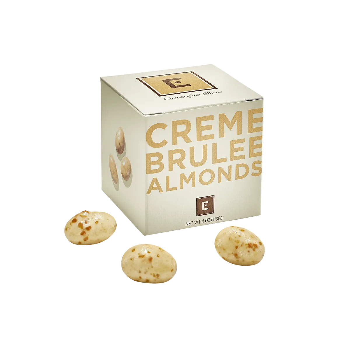 Christopher Elbow creme brulee almonds with box