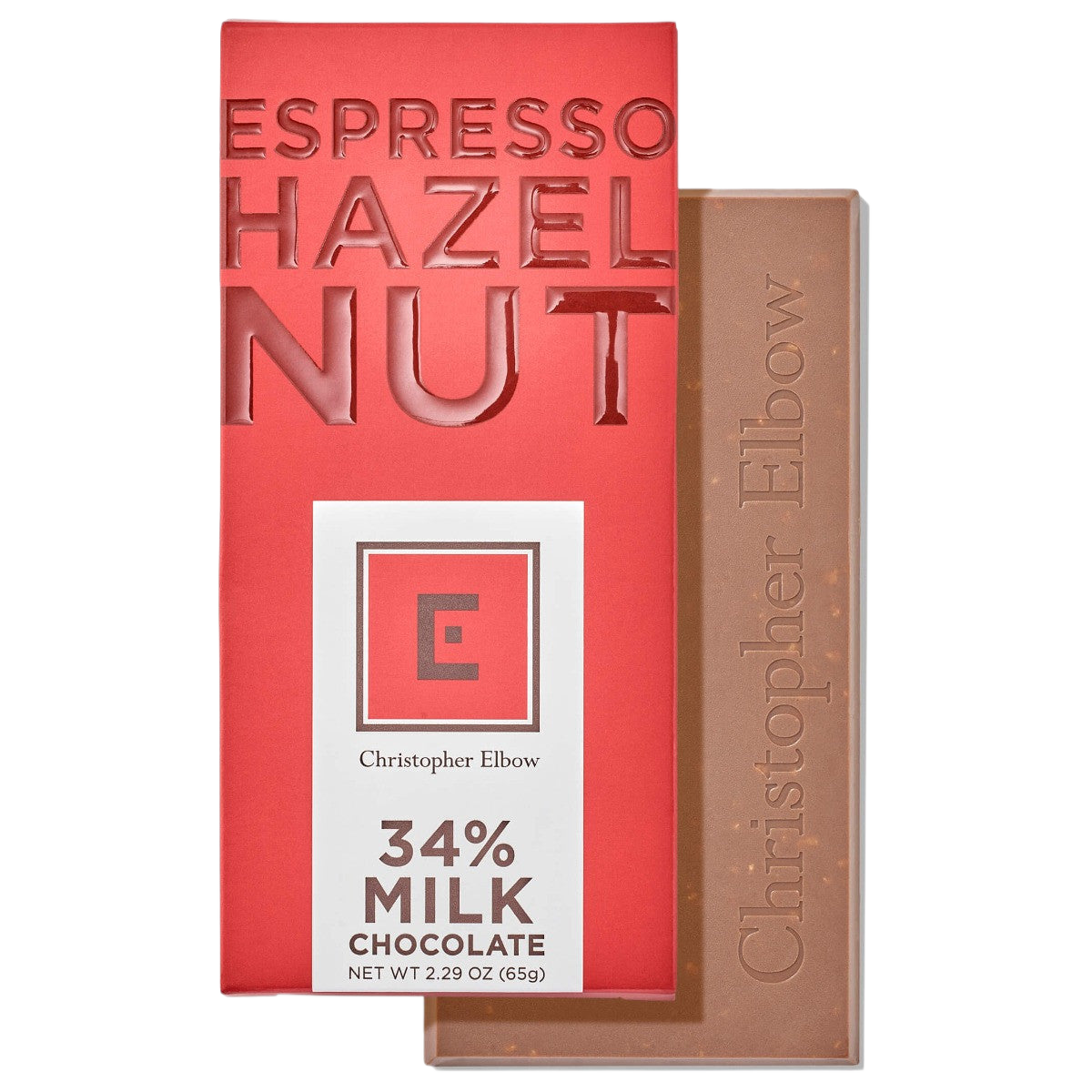 Christopher Elbow espresso hazelnut milk chocolate bar