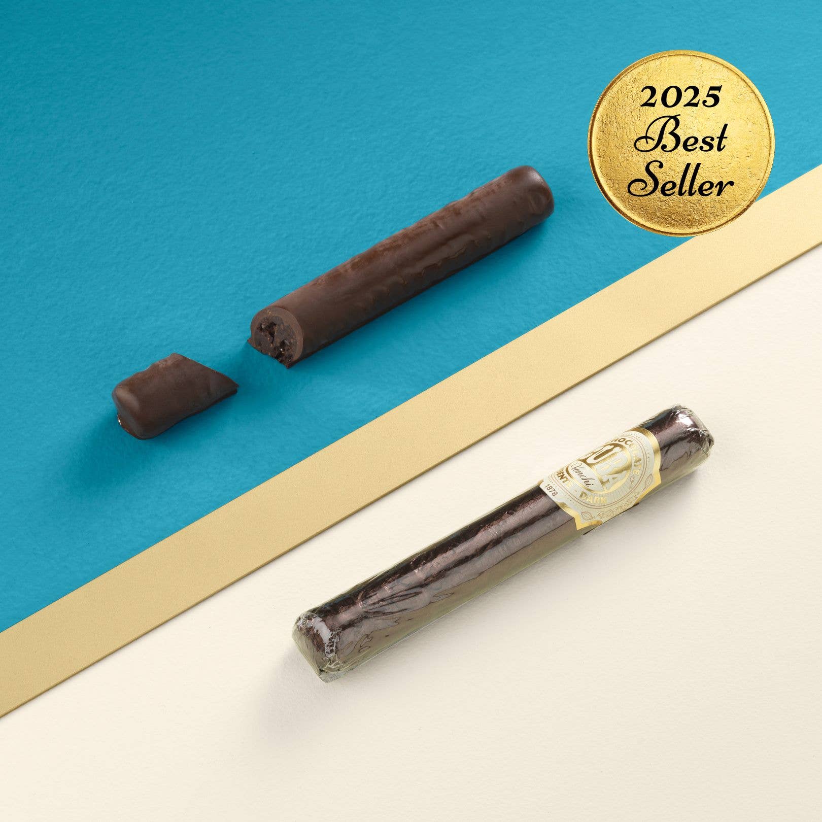 Venchi Aromatic Cocoa Chocolate Cigar in Italian gift packaging