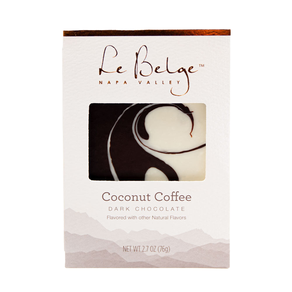 Le Belge Coconut Coffee dark chocolate bar alternate product view