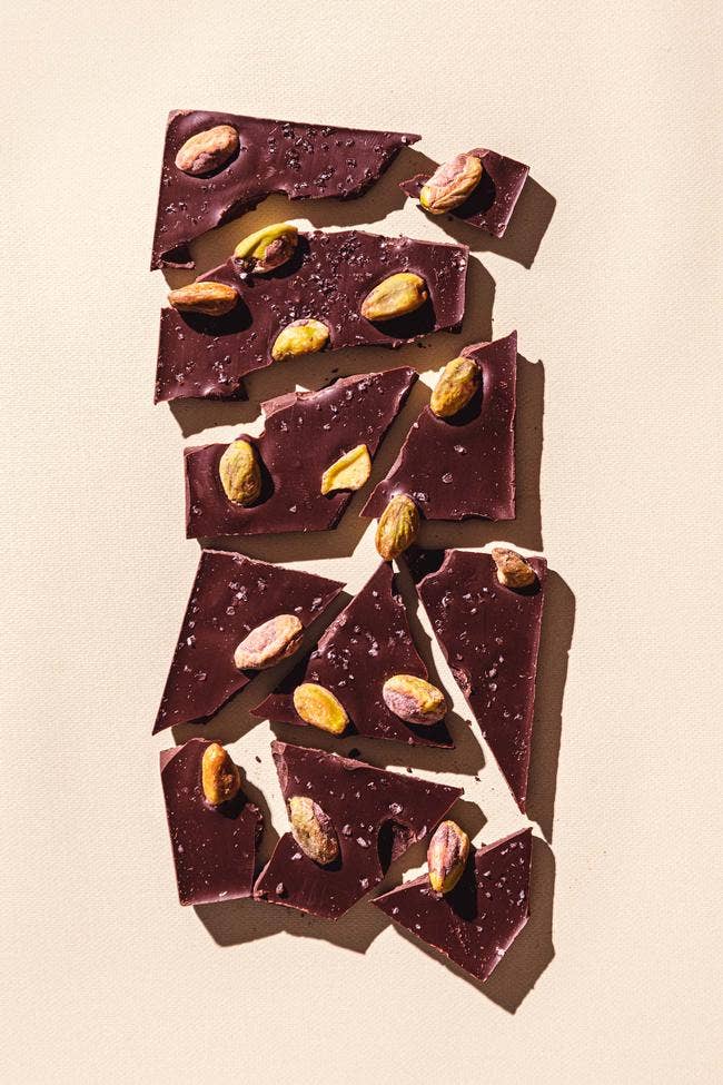 Salted Pistachio Dark Chocolate Bar by Compartés