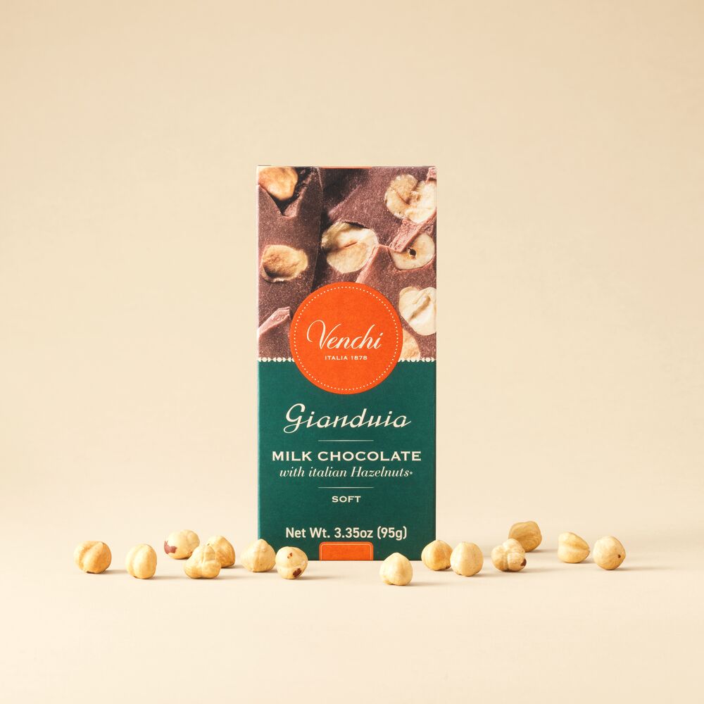 Venchi Milk Gianduia Chocolate Bar with Piedmont Hazelnuts alternate product view 2