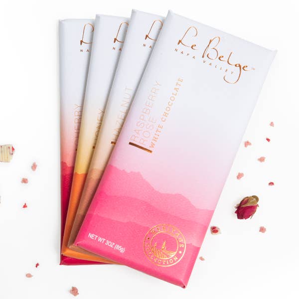 Le Belge Raspberry Rose White Chocolate Bar alternate product view 2