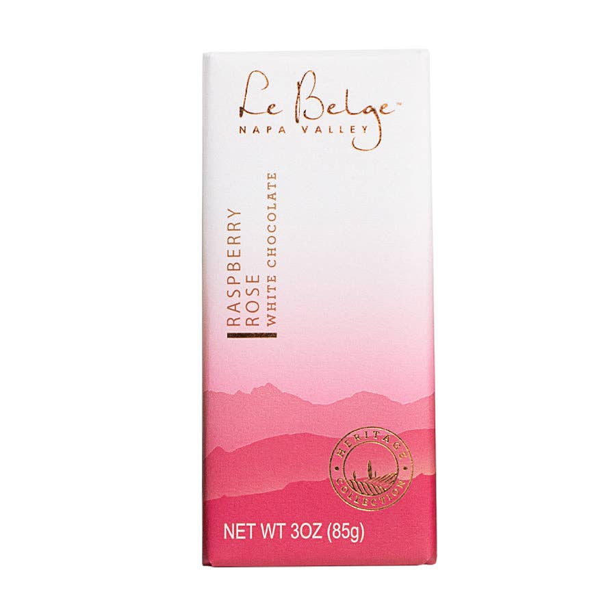 Le Belge Raspberry Rose White Chocolate Bar alternate product view 3
