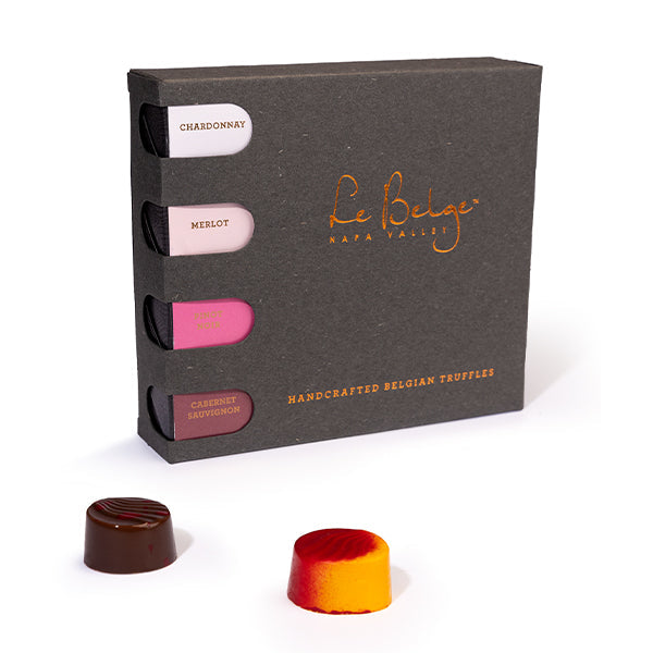 Le Belge wine pairing truffle gift box