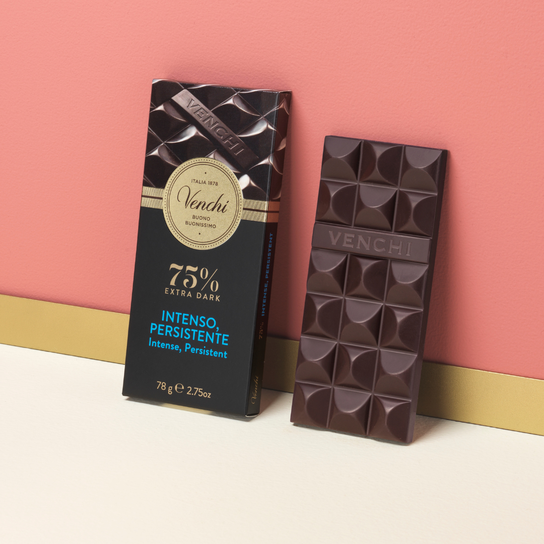 Venchi 75% Extra Dark Italian chocolate bar
