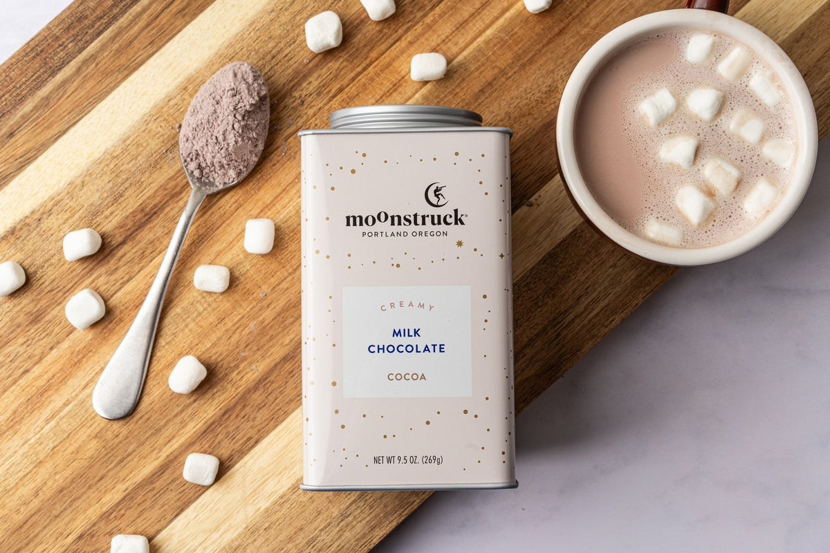 Moonstruck hot cocoa tins