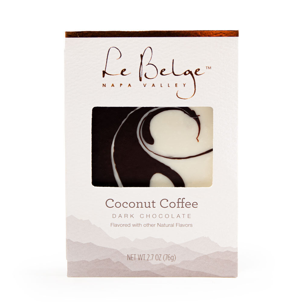 Le Belge Coconut Coffee dark chocolate bar alternate product view