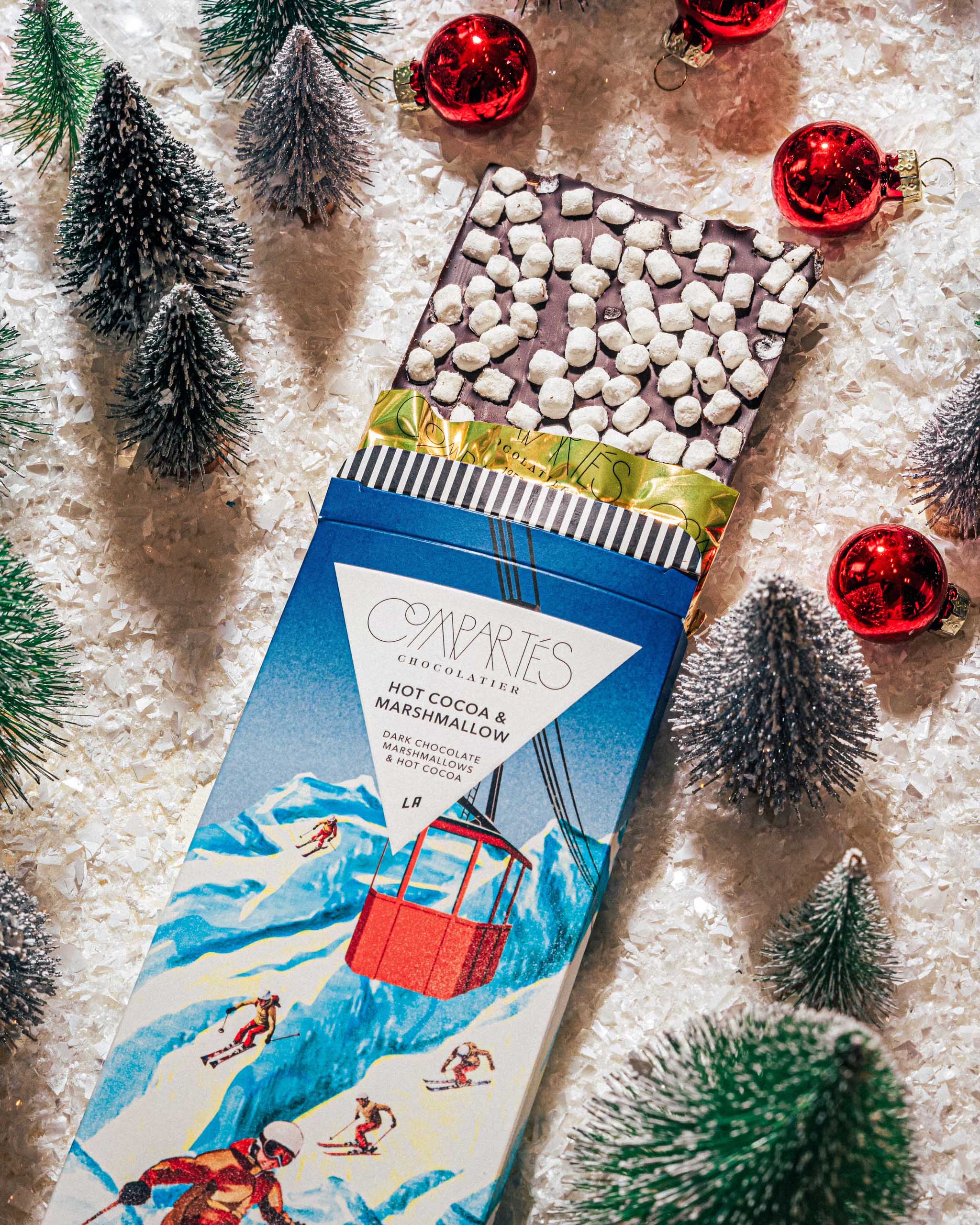 Unwrapped Compartés Hot Cocoa Marshmallow chocolate bar