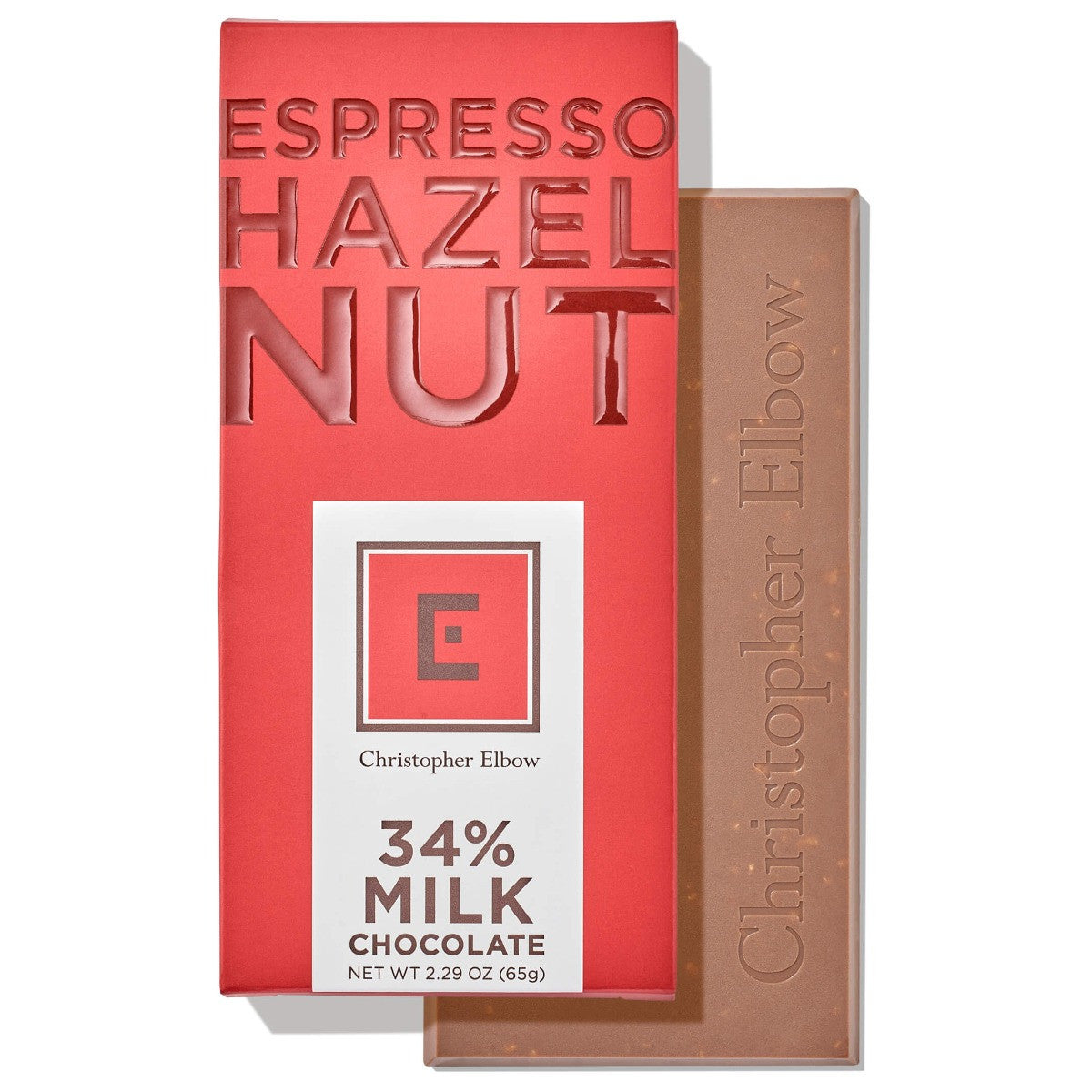 Christopher Elbow espresso hazelnut milk chocolate bar