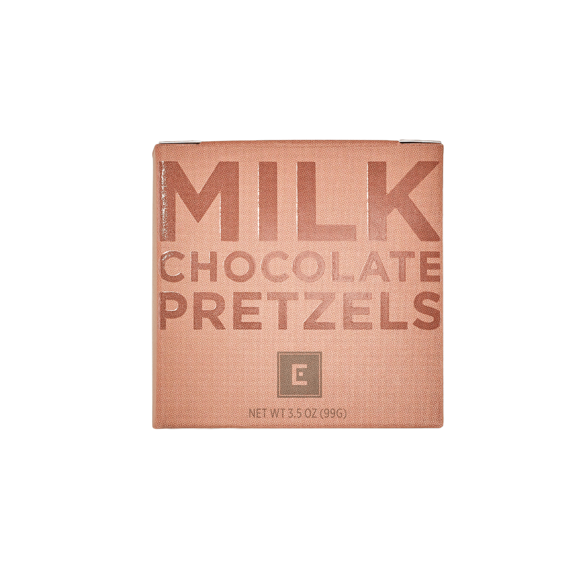 Christopher Elbow milk chocolate pretzels box front
