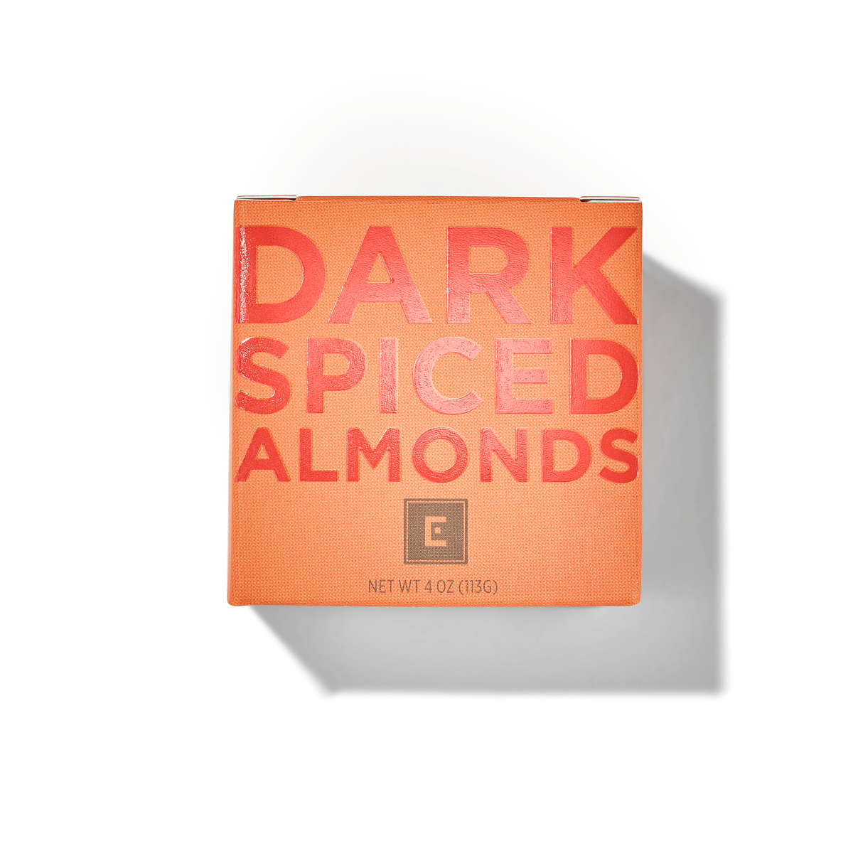 Christopher Elbow spiced dark chocolate almonds box front