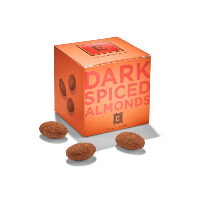 Christopher Elbow spiced dark chocolate almonds