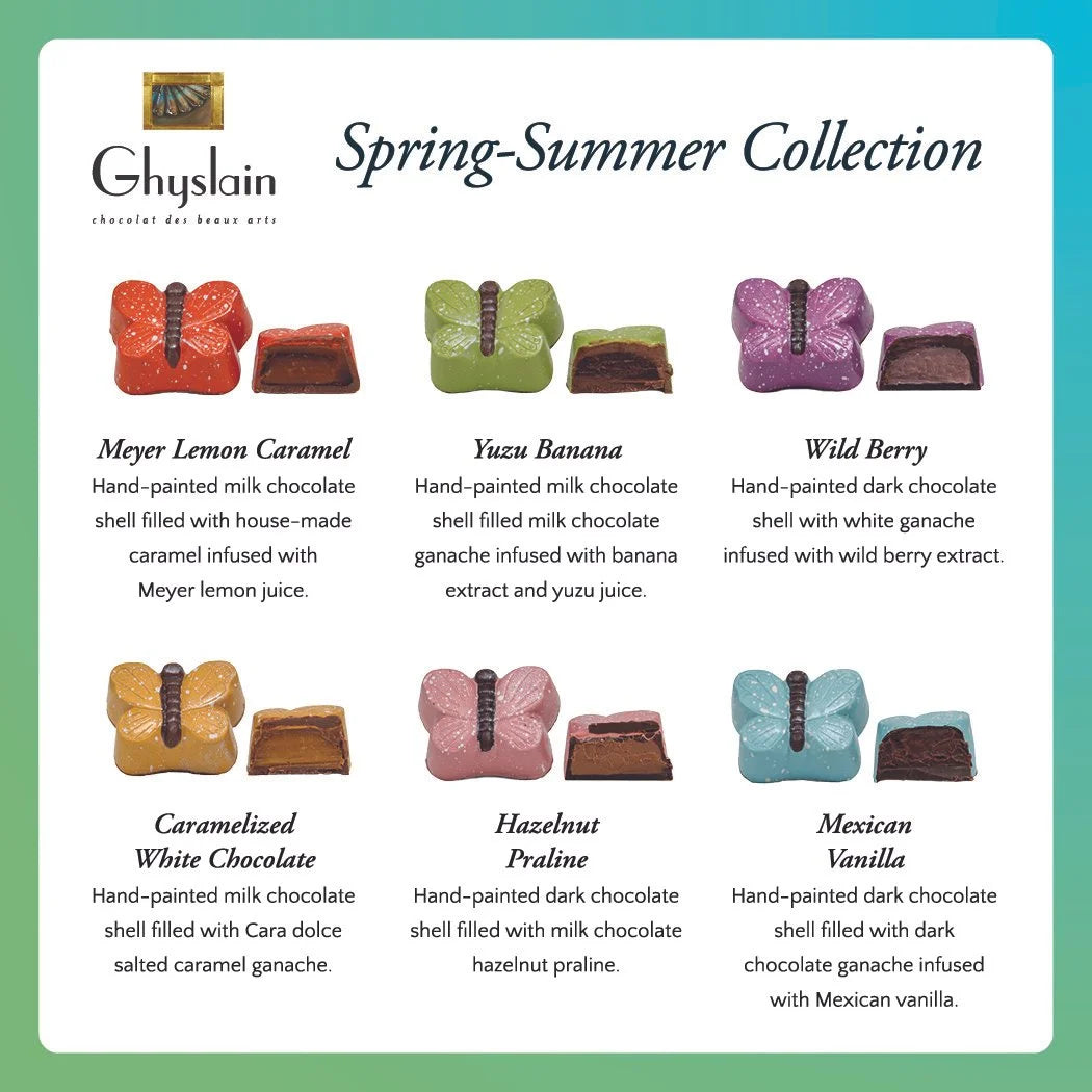 Ghyslain Spring and Summer Butterfly chocolate flavor guide