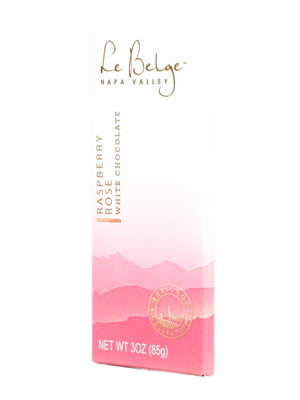 Le Belge Raspberry Rose White Chocolate Bar
