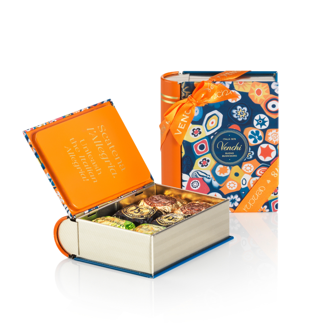 Italian Venchi chocolate mini book gift presentation