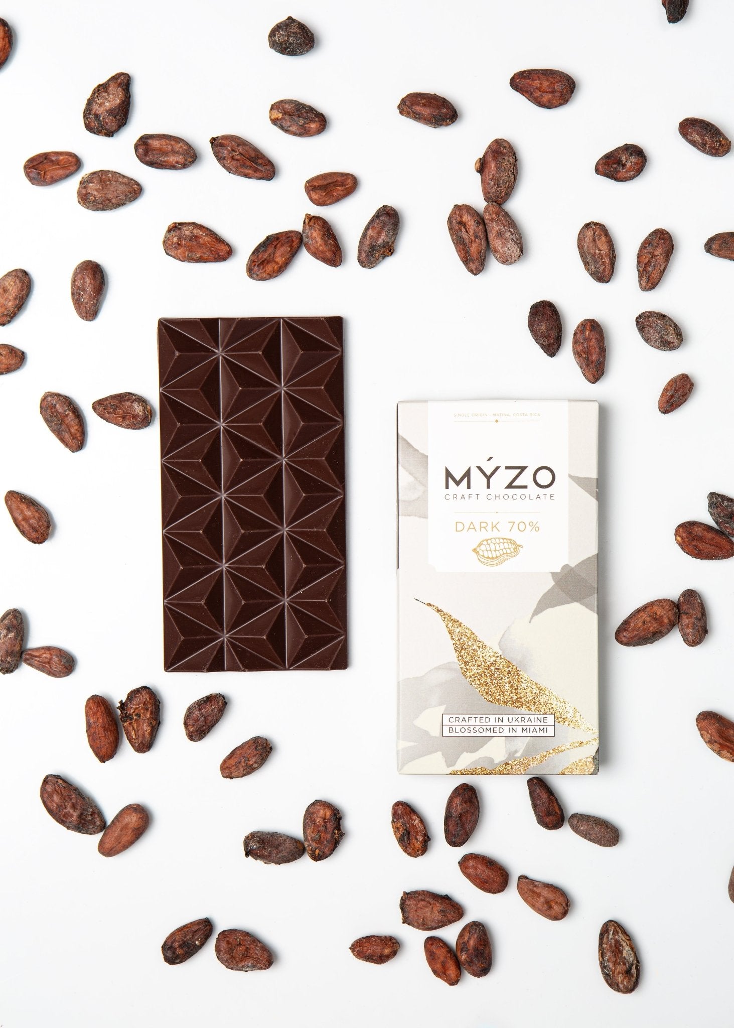 MYZO 70% Dark Chocolate Bar alternate product view 3