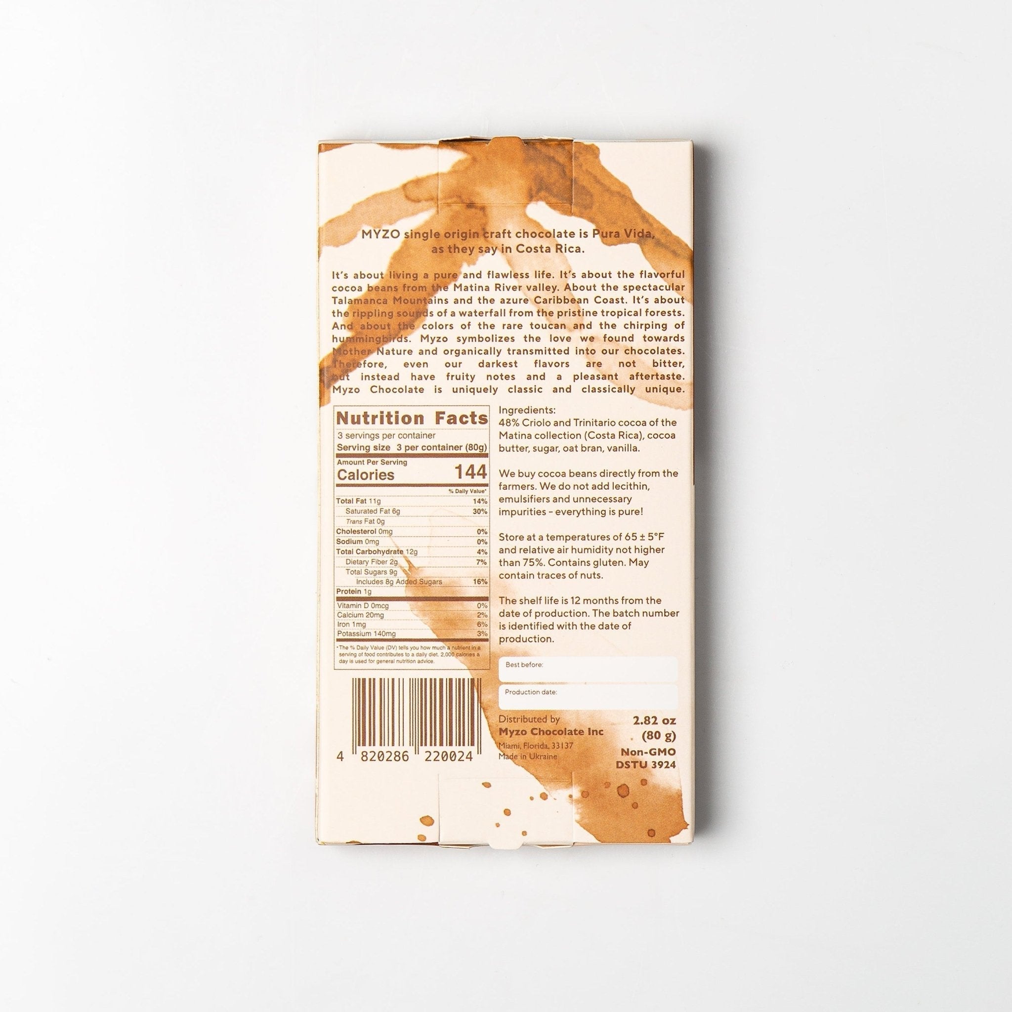 MYZO 48% Oat Milk Chocolate Bar alternate product view 4